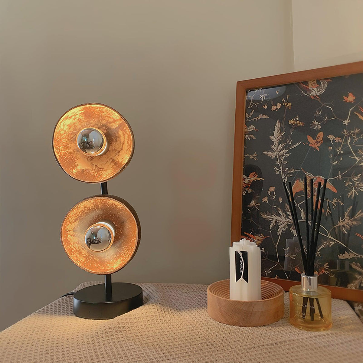 Eclipse Walnut Table Lamp