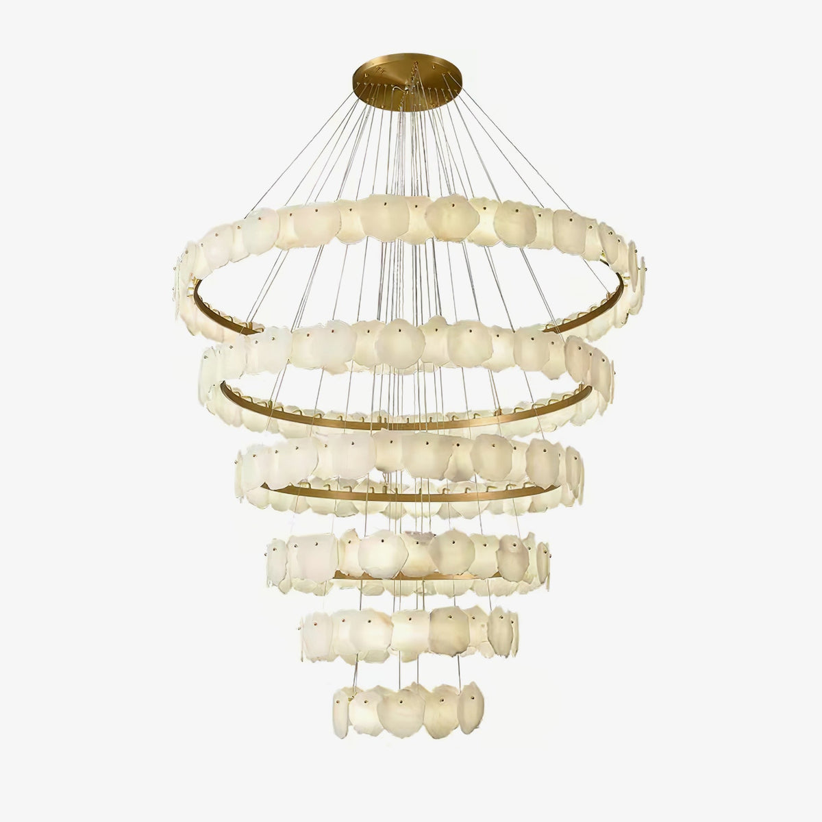 Ecliptica Spiral Alabaster Chandelier