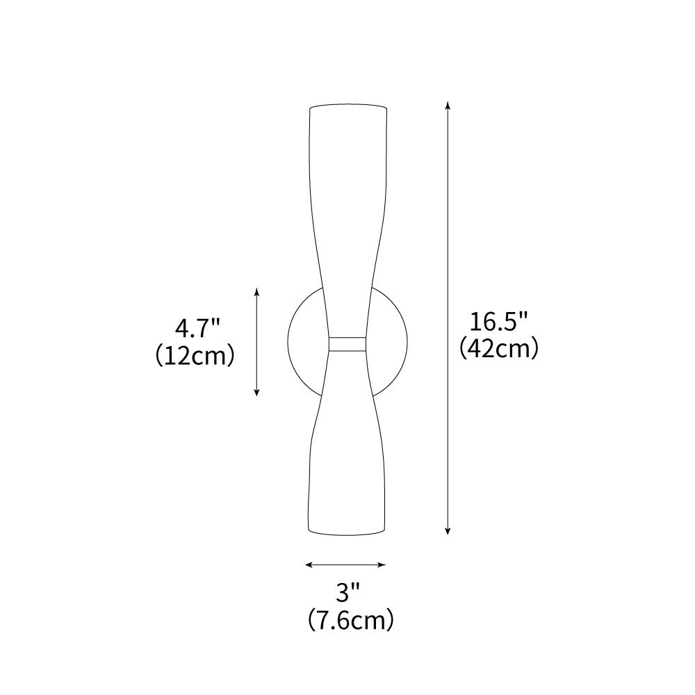 Elara Double Cone Wall Lamp 3"