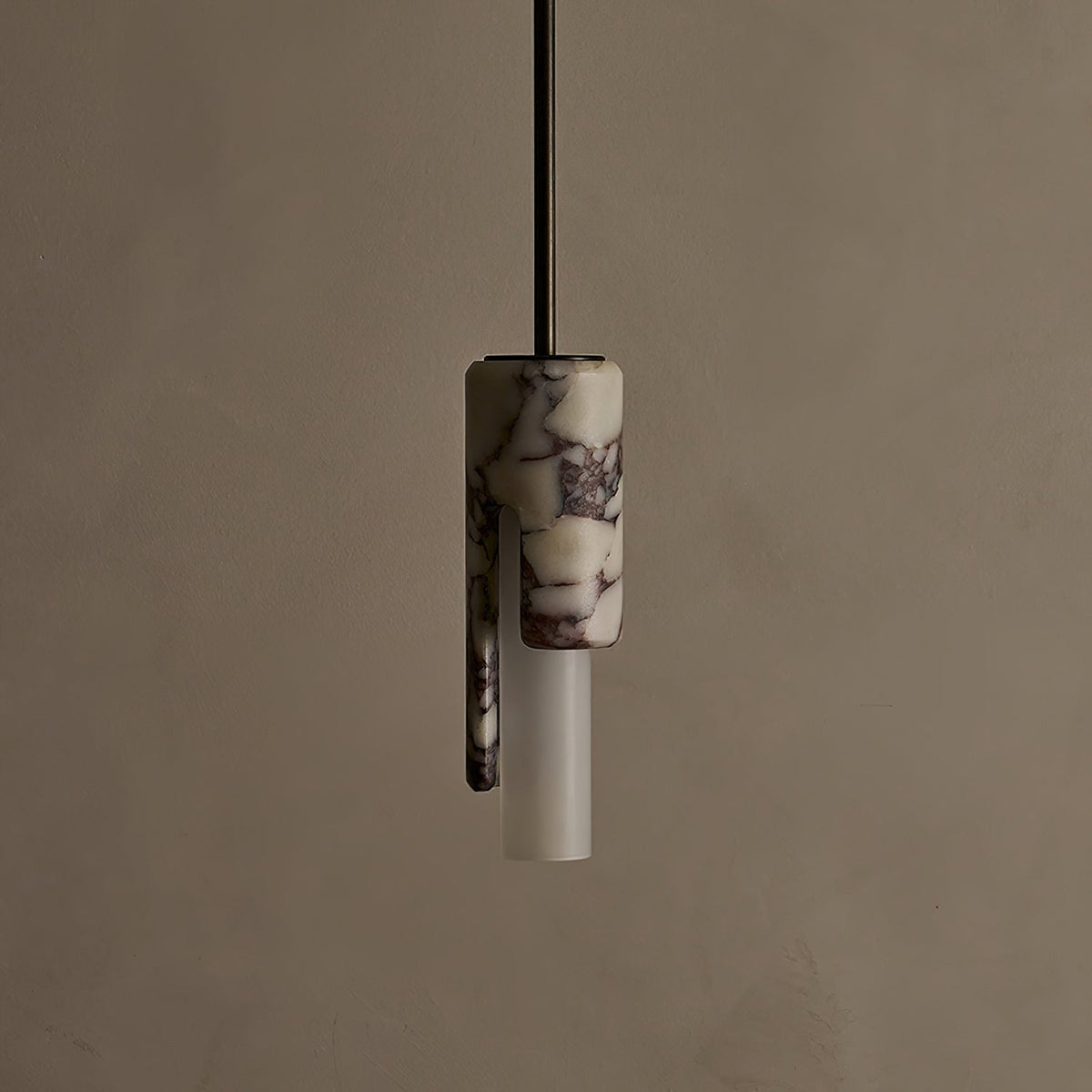 Elegant Stone Shadow Pendant Lamp 3.1″