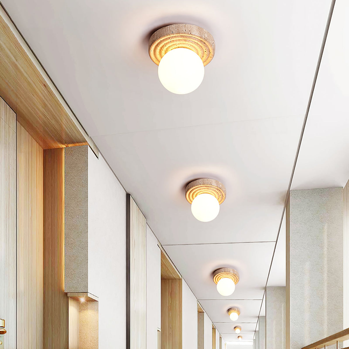 Elira Travertine Ceiling Light