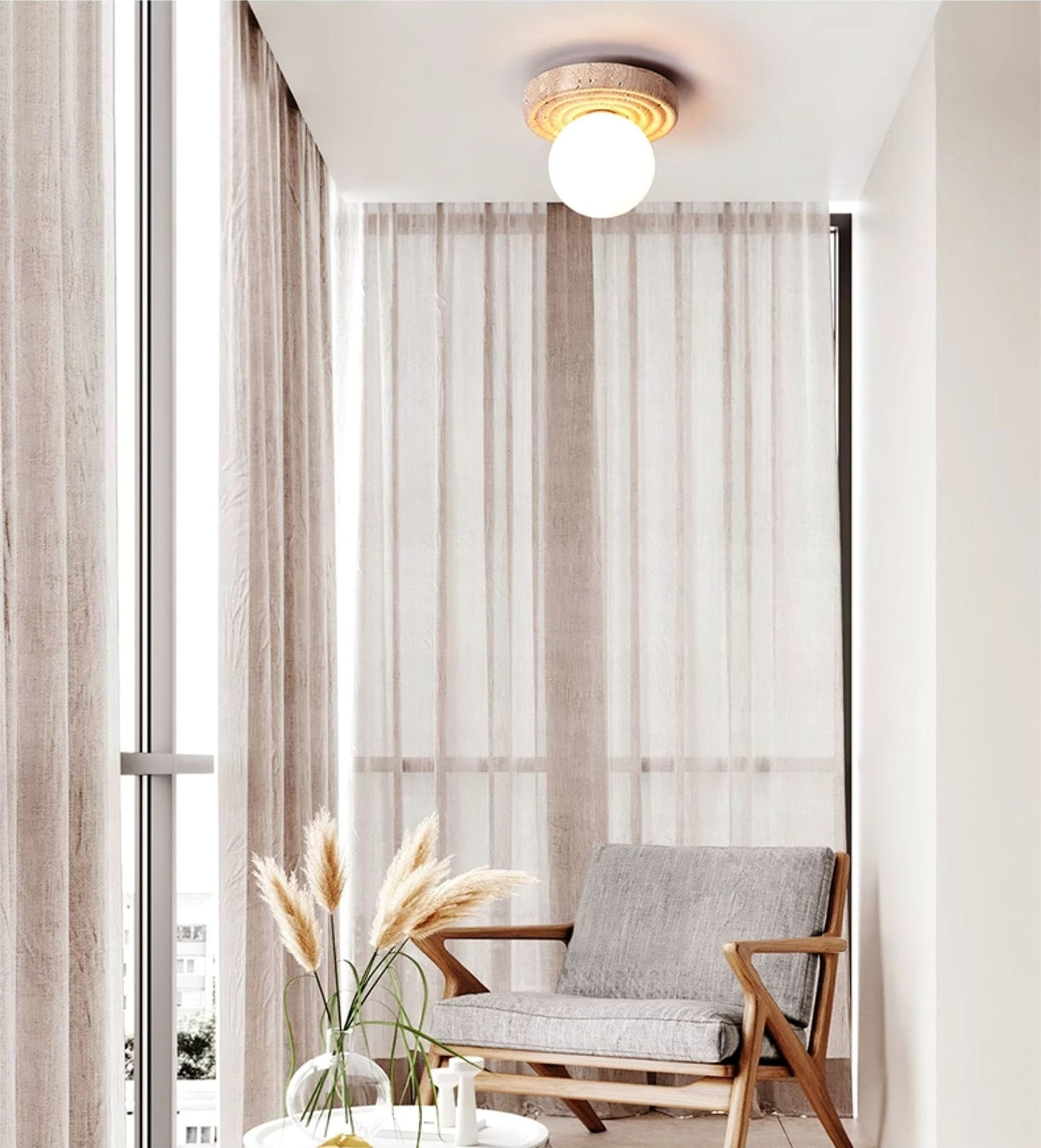 Elira Travertine Ceiling Light