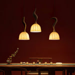 Elowen Twisted Wood Pendant Light