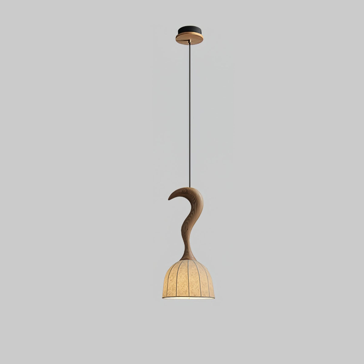 Elowen Twisted Wood Pendant Light