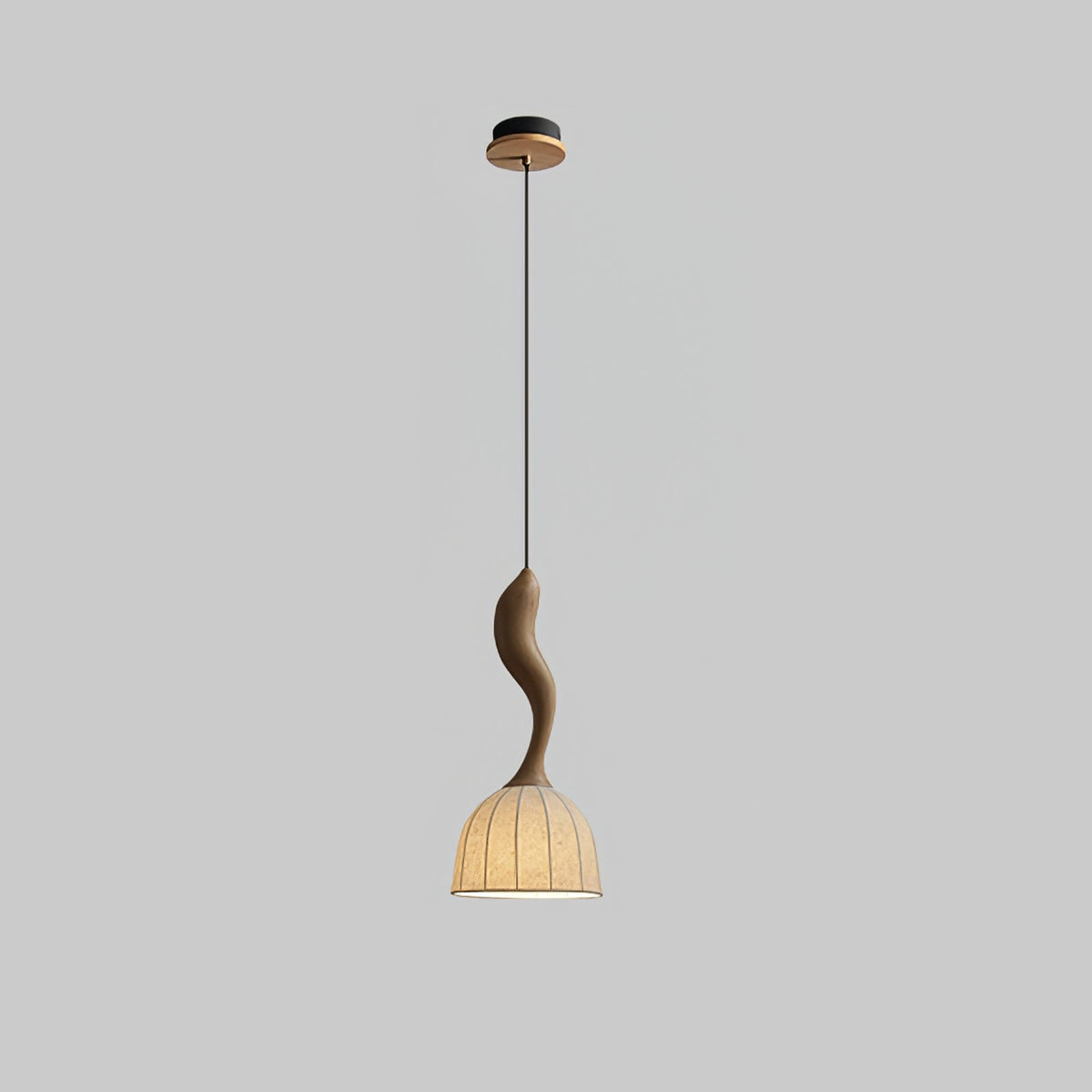 Elowen Twisted Wood Pendant Light