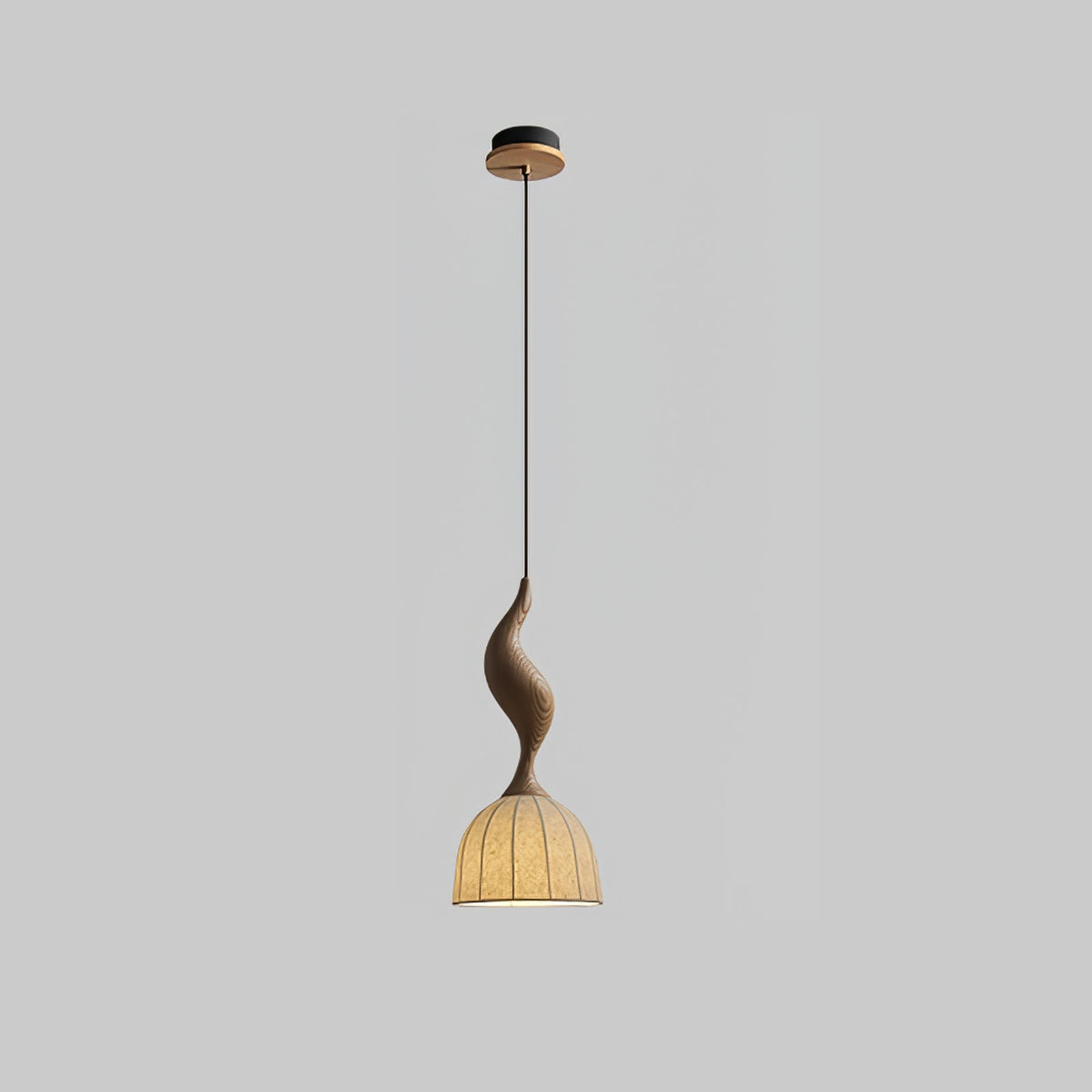 Elowen Twisted Wood Pendant Light