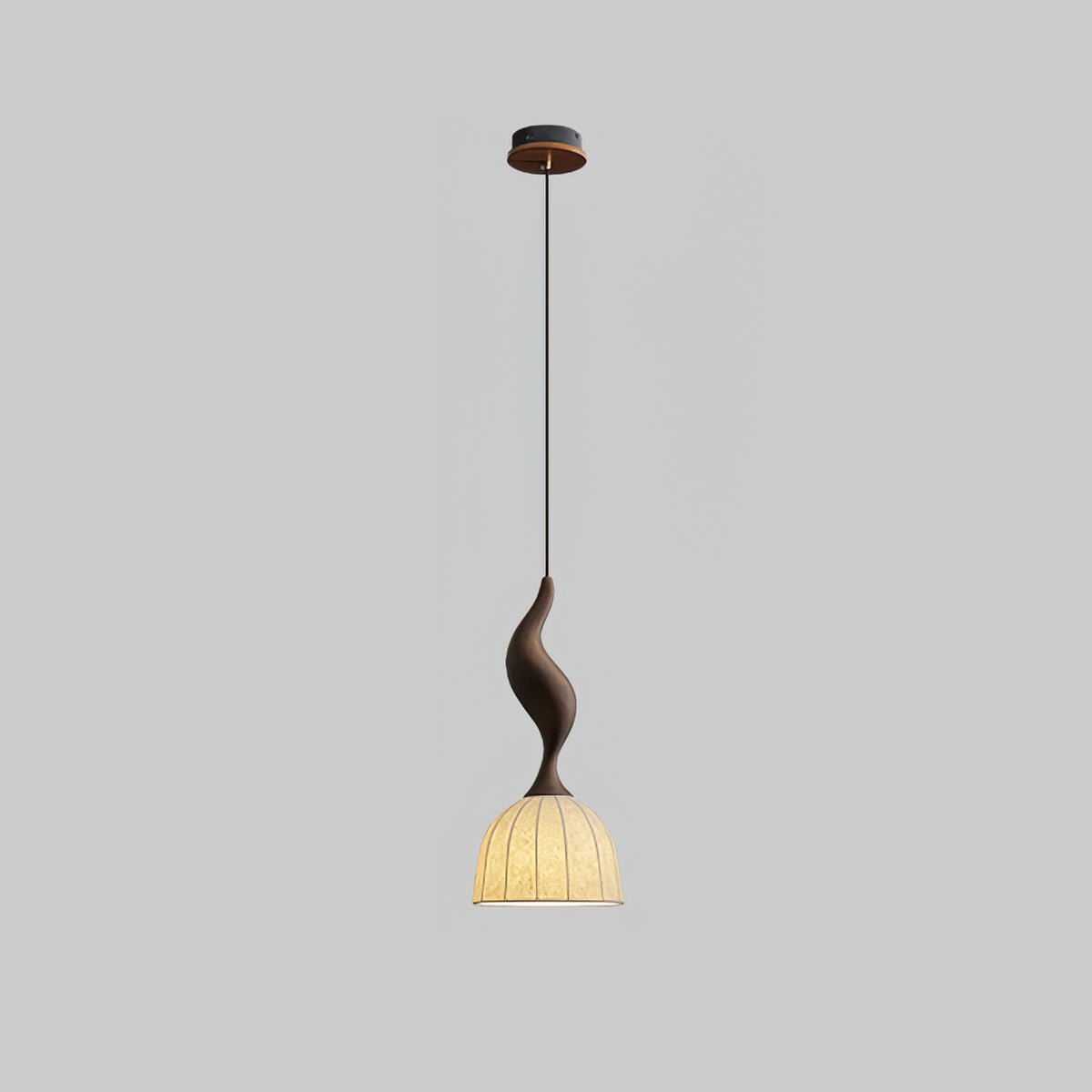 Elowen Twisted Wood Pendant Light