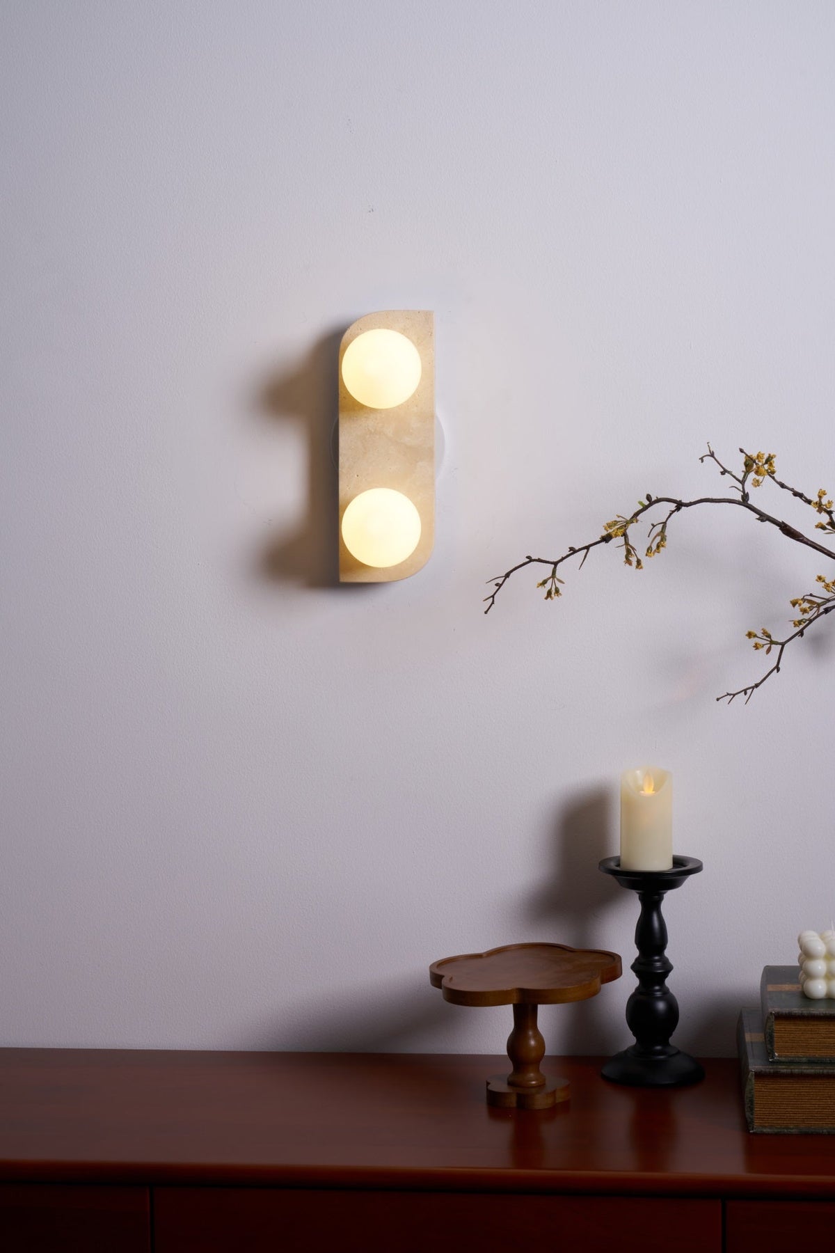 Elysian Travertine Plug-in Wall Light