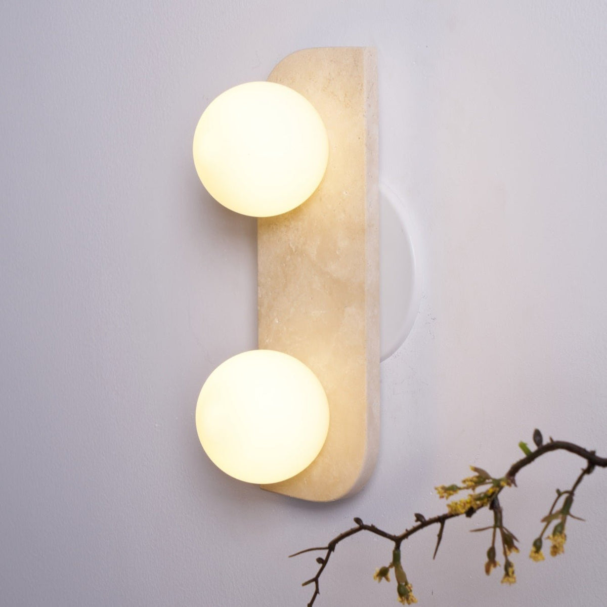 Elysian Travertine Plug-in Wall Light