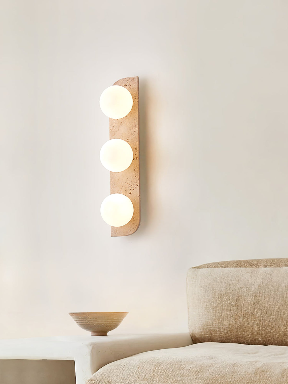 Elysian Travertine Plug-in Wall Light
