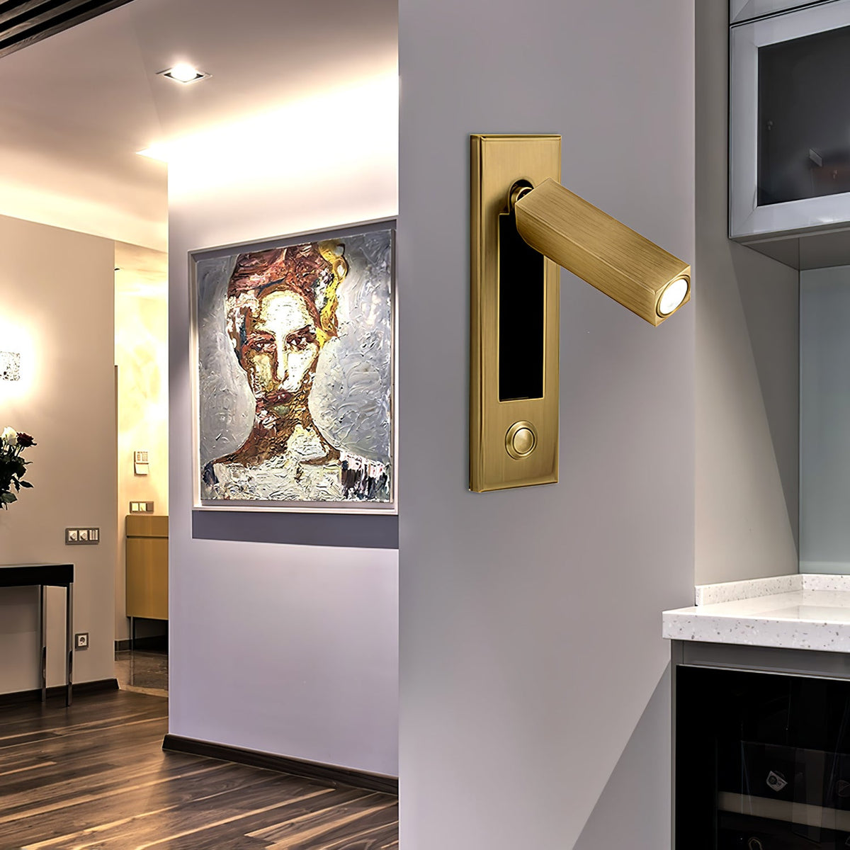 Embedded Bedside Plug-in Sconce