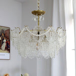 Embossed Pearls Crystal Chandelier