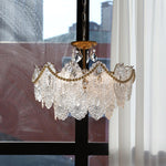 Embossed Pearls Crystal Chandelier