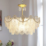 Embossed Pearls Crystal Chandelier