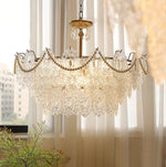 Embossed Pearls Crystal Chandelier