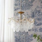 Embossed Pearls Crystal Chandelier