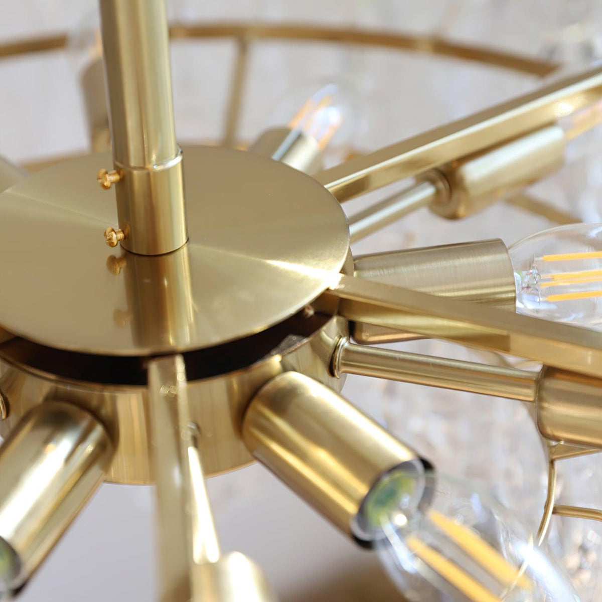 Embossed Pearls Crystal Chandelier