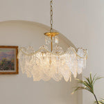 Embossed Pearls Crystal Chandelier