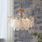 Embossed Pearls Crystal Chandelier