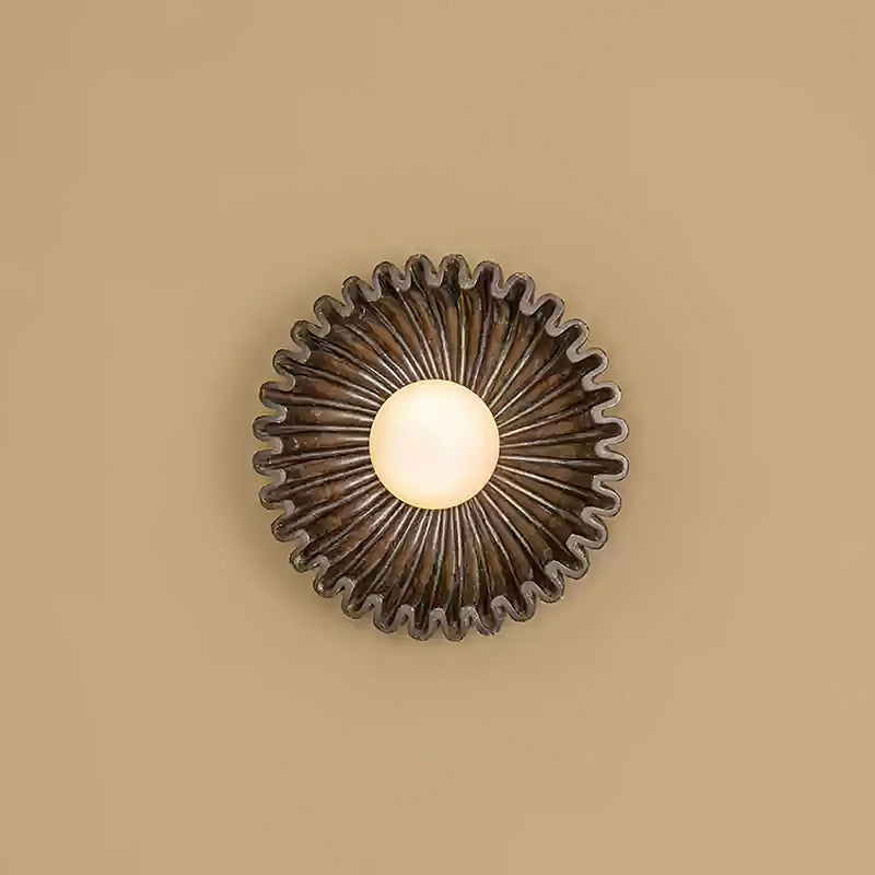 Emerald Wave Wall Lamp 12.6"