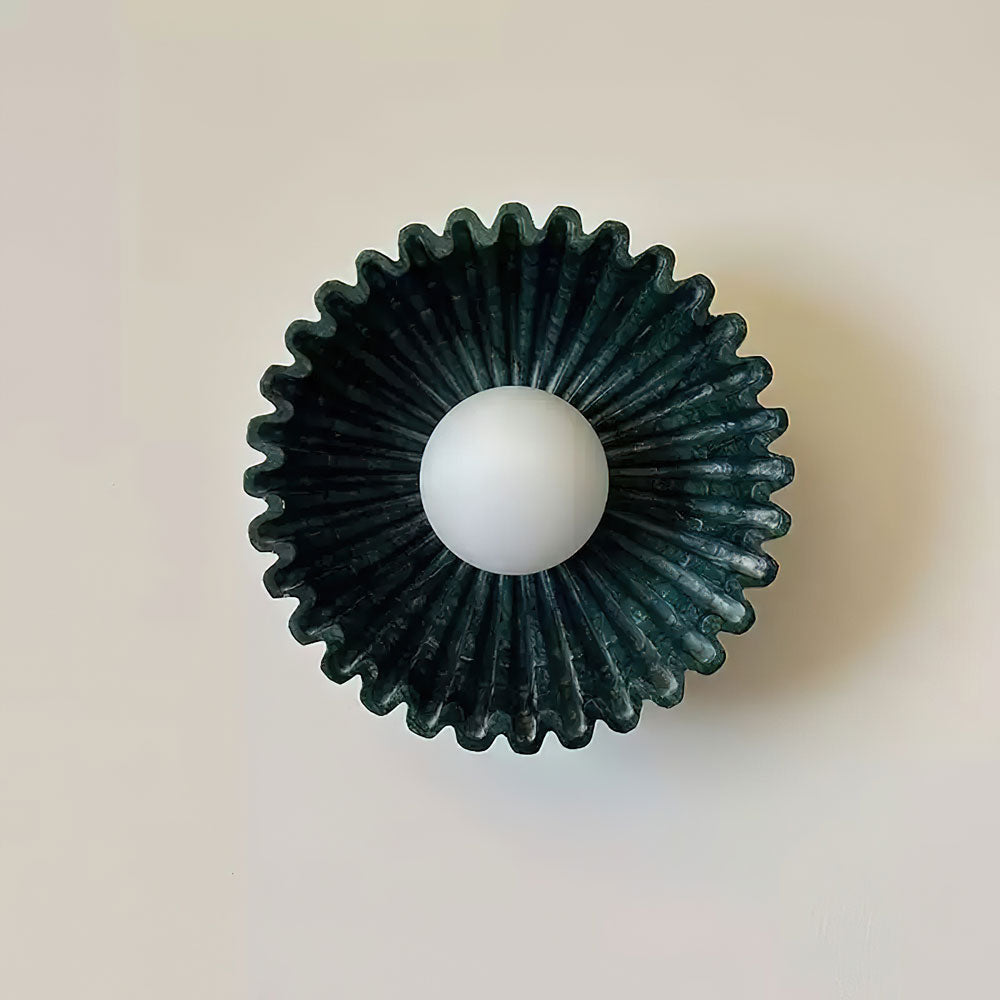 Emerald Wave Wall Lamp 12.6"