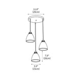 Empire New Age White Glass Pendant Light