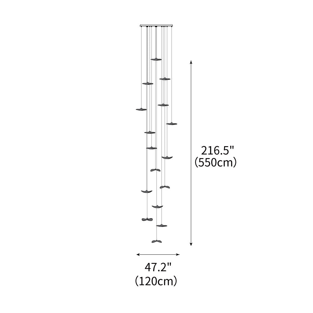 Empty Leaf Chandelier