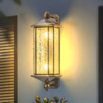 Elegant Brass Glass Lantern Copper Outdoor Wall Light