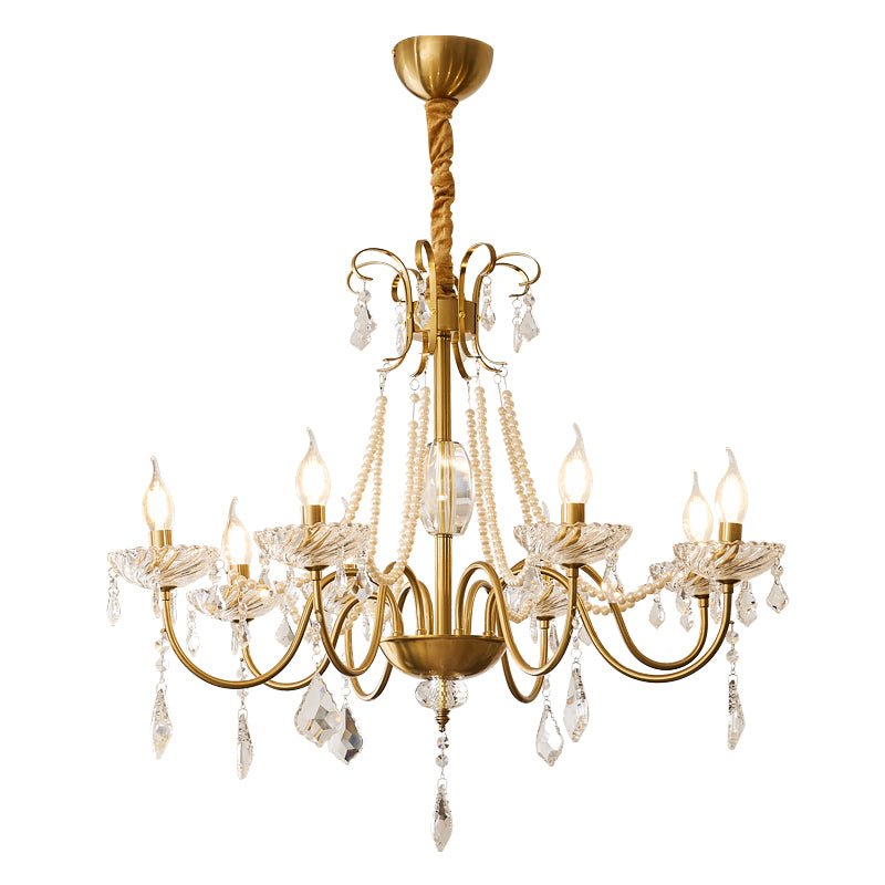 Evaria Crystal Pearl Chandelier