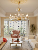 Evaria Crystal Pearl Chandelier