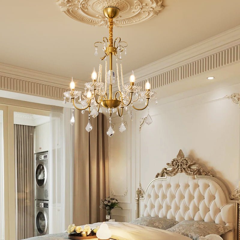 Evaria Crystal Pearl Chandelier