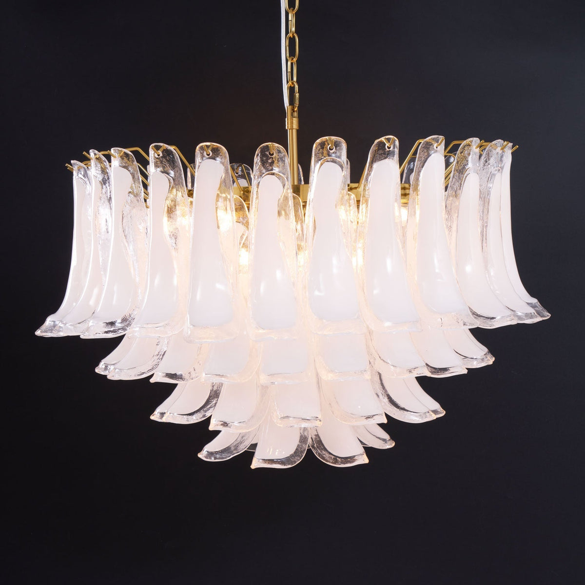 Fiora Pink Glass Chandelier