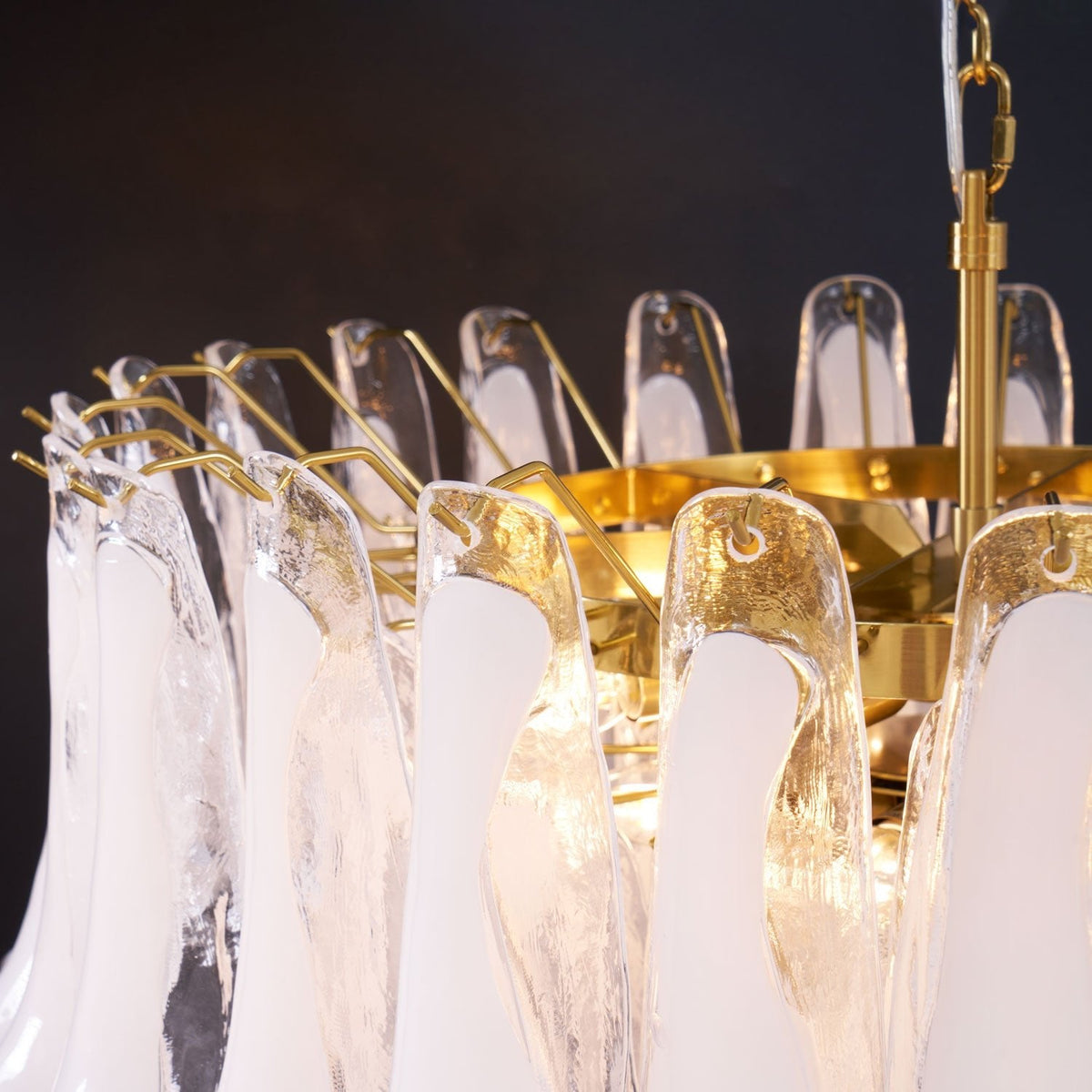 Fiora Pink Glass Chandelier