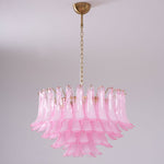Fiora Pink Glass Chandelier