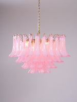 Fiora Pink Glass Chandelier