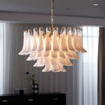 Fiora Pink Glass Chandelier