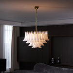 Fiora Pink Glass Chandelier