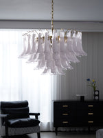 Fiora Pink Glass Chandelier
