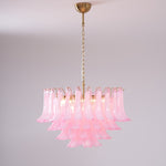 Fiora Pink Glass Chandelier