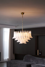 Fiora Pink Glass Chandelier