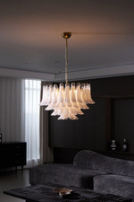 Fiora Pink Glass Chandelier