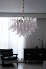 Fiora Pink Glass Chandelier