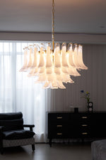 Fiora Pink Glass Chandelier