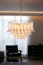 Fiora Pink Glass Chandelier