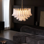 Fiora Pink Glass Chandelier