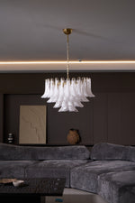 Fiora Pink Glass Chandelier