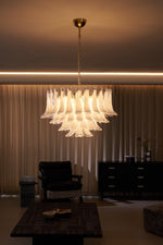 Fiora Pink Glass Chandelier