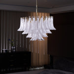 Fiora Pink Glass Chandelier