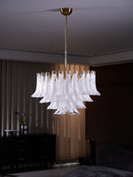 Fiora Pink Glass Chandelier