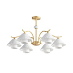Flared Gold Ceramic Chandelier
